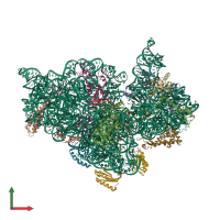PDB entry 4ox9 coloured by chain, front view.