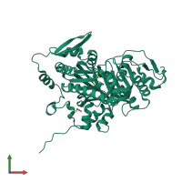 PDB entry 4oyx coloured by chain, front view.