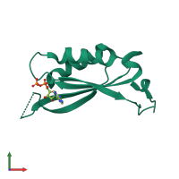 PDB entry 4ozj coloured by chain, front view.