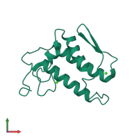 PDB entry 4p2p coloured by chain, front view.