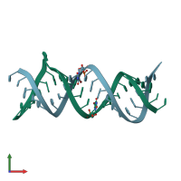 PDB entry 4p3t coloured by chain, front view.