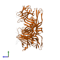 Heat-labile enterotoxin B chain in PDB entry 4p5h, assembly 3, side view.