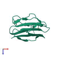 PDB entry 4p5s coloured by chain, top view.