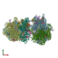 PDB entry 4p6f coloured by chain, front view.