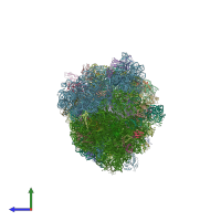 PDB entry 4p6f coloured by chain, side view.