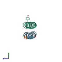PDB entry 4p6j coloured by chain, side view.