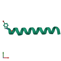 PDB entry 4p6k coloured by chain, front view.