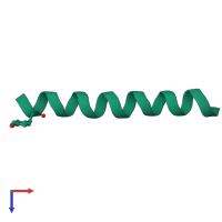 PDB entry 4p6k coloured by chain, top view.