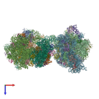 PDB entry 4p70 coloured by chain, top view.