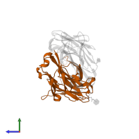 8ANC195 Fab heavy chain in PDB entry 4p9m, assembly 1, side view.