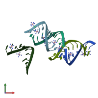 PDB entry 4pco coloured by chain, front view.