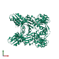 Homoserine dehydrogenase in PDB entry 4pg5, assembly 1, front view.