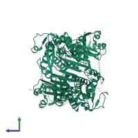 Homoserine dehydrogenase in PDB entry 4pg5, assembly 1, side view.