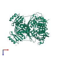 Homoserine dehydrogenase in PDB entry 4pg5, assembly 1, top view.