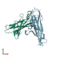 PDB entry 4ph8 coloured by chain, front view.