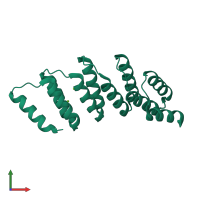 PDB entry 4pjr coloured by chain, front view.