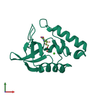 PDB entry 4pmc coloured by chain, front view.