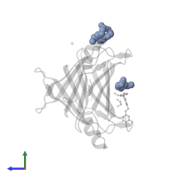 3-(4-HYDROXY-3-METHOXYPHENYL)-2-PROPENOIC ACID in PDB entry 4pme, assembly 2, side view.