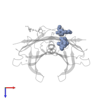 3-(4-HYDROXY-3-METHOXYPHENYL)-2-PROPENOIC ACID in PDB entry 4pme, assembly 2, top view.