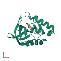 PDB entry 4pny coloured by chain, front view.