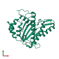 PDB entry 4pp4 coloured by chain, front view.