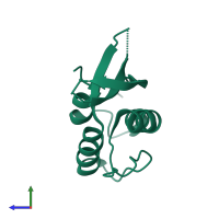PDB entry 4pqo coloured by chain, side view.