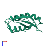 PDB entry 4pqo coloured by chain, top view.