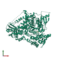 PDB entry 4ps8 coloured by chain, front view.