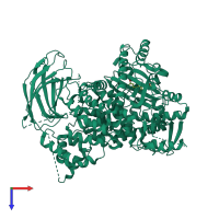 PDB entry 4ps8 coloured by chain, top view.