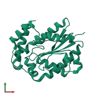 PDB entry 4psc coloured by chain, front view.