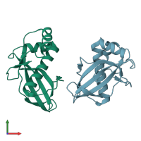 PDB entry 4psf coloured by chain, front view.