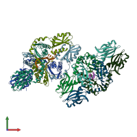 PDB entry 4pso coloured by chain, front view.