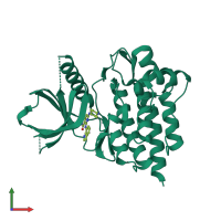 PDB entry 4px6 coloured by chain, front view.