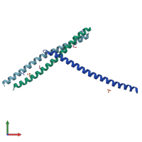 PDB entry 4pxj coloured by chain, front view.