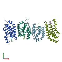 PDB entry 4py6 coloured by chain, front view.