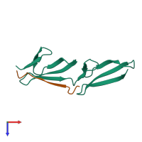 PDB entry 4pz5 coloured by chain, top view.