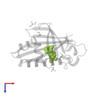 GIBBERELLIN A3 in PDB entry 4q0k, assembly 1, top view.