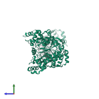 DNA repair protein RAD2 in PDB entry 4q10, assembly 1, side view.