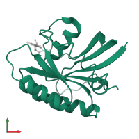 GTPase HRas in PDB entry 4q21, assembly 1, front view.