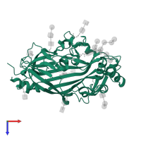 Lysosome membrane protein 2 in PDB entry 4q4b, assembly 1, top view.