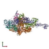 PDB entry 4q4z coloured by chain, front view.