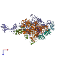 PDB entry 4q5s coloured by chain, top view.