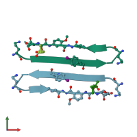 PDB entry 4q8d coloured by chain, front view.