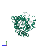 DNA (cytosine-5)-methyltransferase 3A in PDB entry 4qbq, assembly 1, side view.