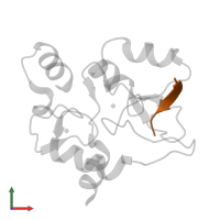 Histone H3.1 in PDB entry 4qbr, assembly 1, front view.