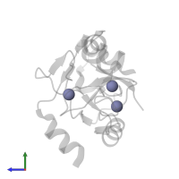 ZINC ION in PDB entry 4qbr, assembly 1, side view.