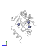 ZINC ION in PDB entry 4qbs, assembly 1, side view.