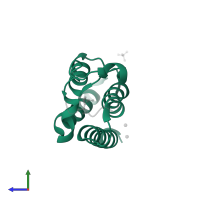 Bromodomain adjacent to zinc finger domain protein 2B in PDB entry 4qc1, assembly 2, side view.