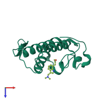 PDB entry 4qgd coloured by chain, top view.