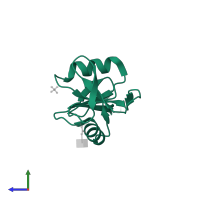 C-type lectin domain family 2 member D in PDB entry 4qkg, assembly 1, side view.